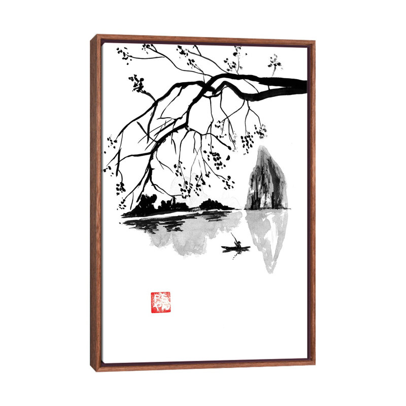 Along by Péchane - Print on Canvas, Classic Brown Wood Framed, 66.04 cm H x 45.72 cm W