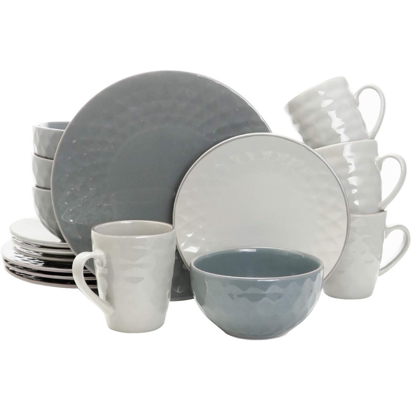 Tarrago Stoneware Dinnerware Set 16 Piece - Service for 4