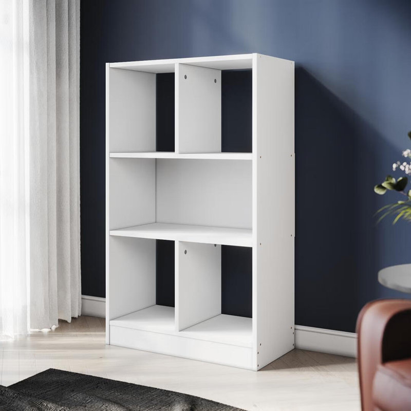 60*29*100cm, Multi-Layer Storage Shelf - MDF/Chipboard Material, Space-Saving Bookcase, White
