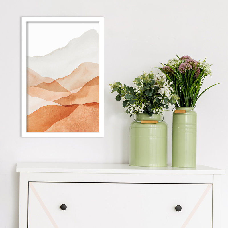 Mountain Range III by Amy Lighthall, 19.25" H x 13.25" W x 0.88" D, White