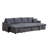 Artemax U-Shape Pull-Out Sleeper Sectional Sofa With Double Storage Spaces
