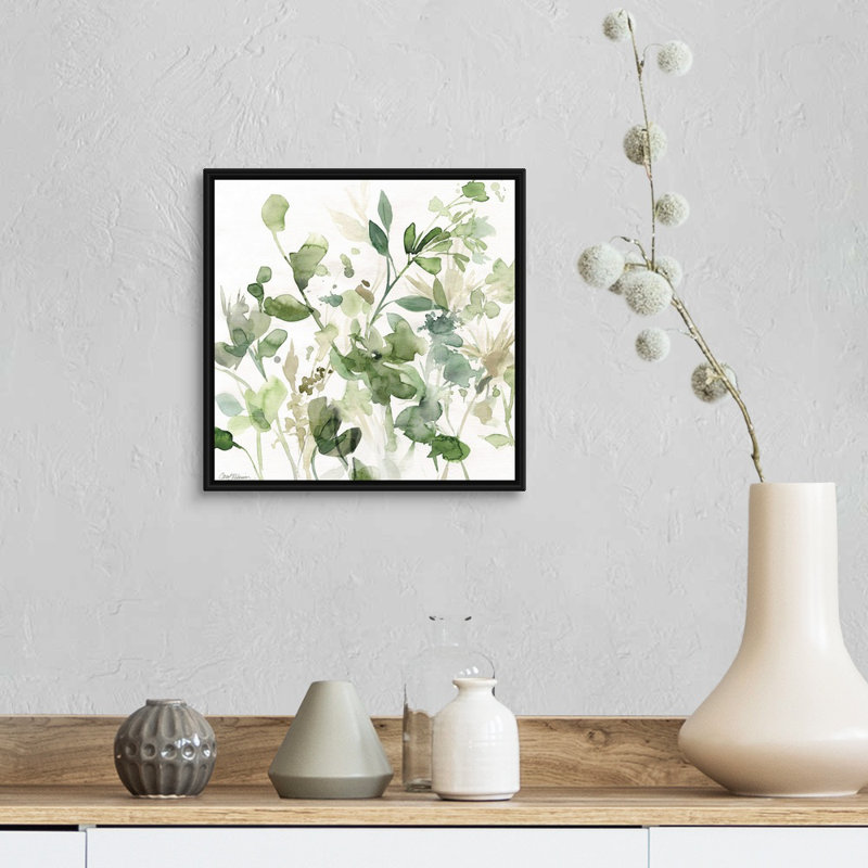 «Sage Garden I», reproduction d'art sur toile, H 13,7 po x l 13,7 po x P 1,75 po, Cadre flottant noir