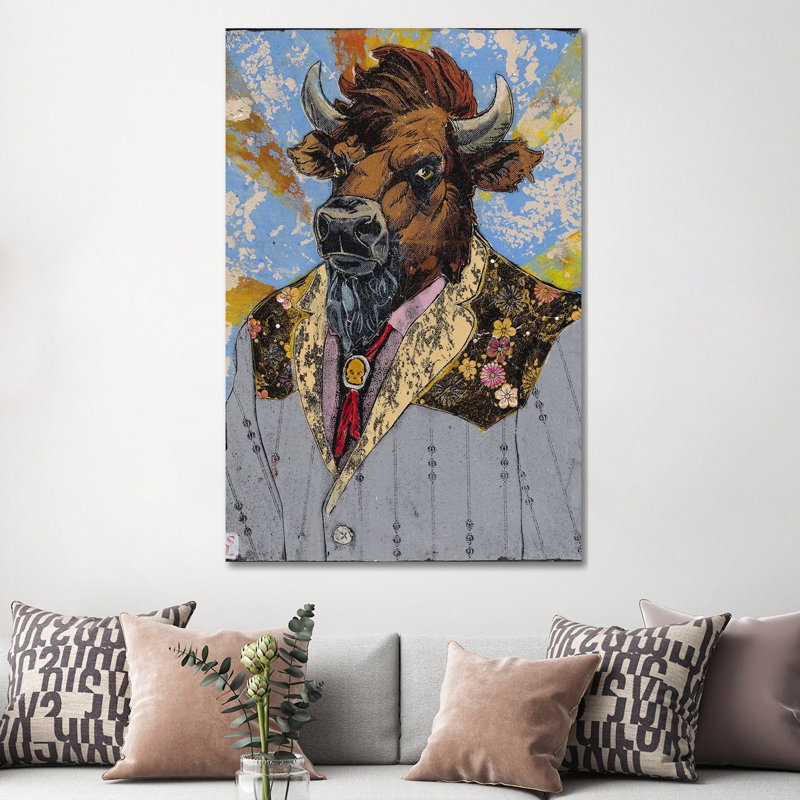 Prairie Gent 1 Piece Wall Art on Canvas, 152.5 cm H x 101.5 cm W x 3.175 cm D, Wrapped Canvas