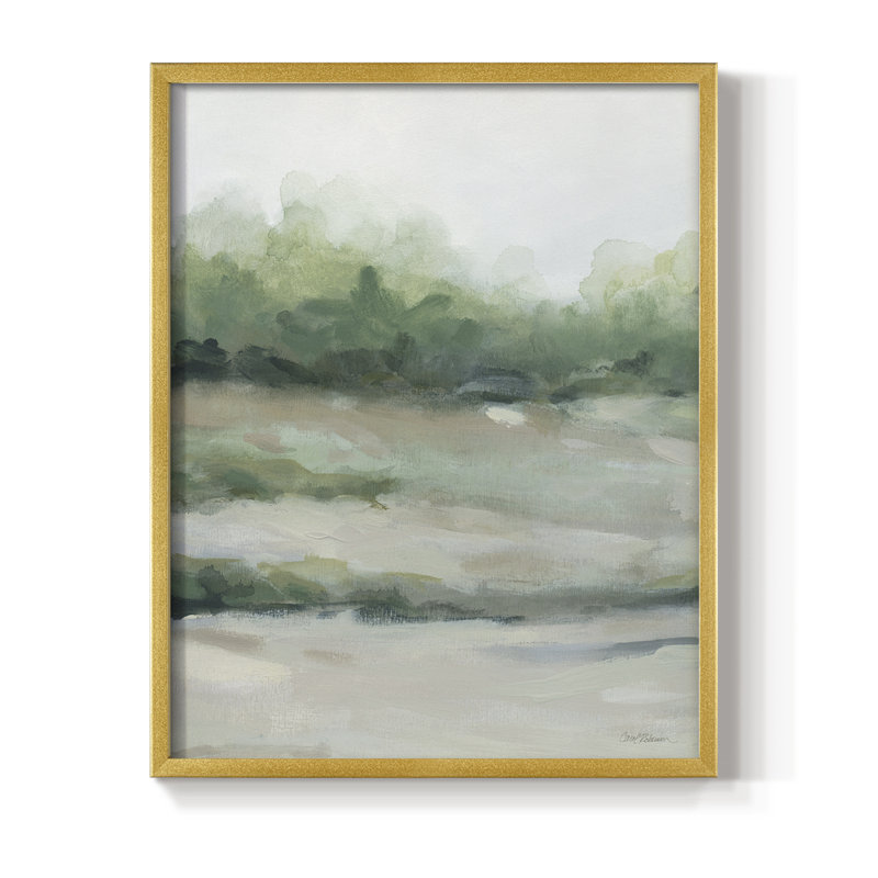 «Faded Morning II», reproduction encadrée - bois massif, Doré, H 15 po x l 12 po