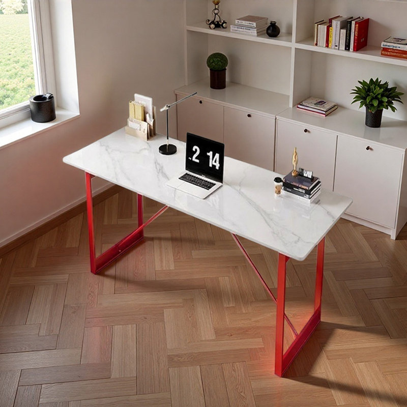 Bureau d'écriture Modern Light, Rouge, H 29,52 po x l 47,24 po x P 27,55 po