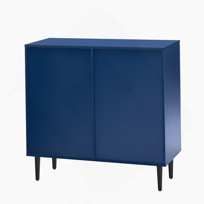 Mirod Modern Minimalist Side Cabinet With Adjustable Shelves And Stylish Geometric Door Design For Versatile Home Storage