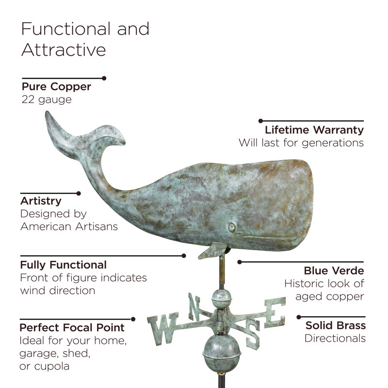 34'' H Metal Nautical & Beach Weathervane