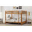 Grand lit, lit superposé, couleur du bois, bois de pin, cadre, peu encombrant, lit de petite taille avec lit, construction compacte et compacte