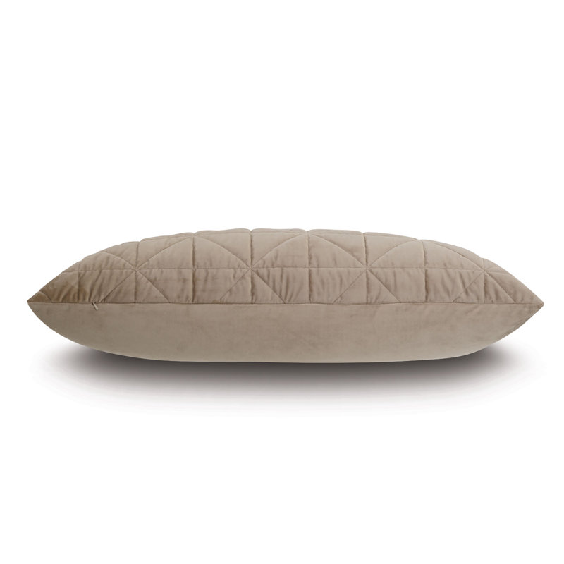 Nova Quilted Velvet Sham, King, Fawn