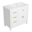 Meuble-lavabo autoportant de 91 cm (36 po) avec lavabo, tiroir basculant et 3 tiroirs latéraux, blanc-1337575880-1337575883
