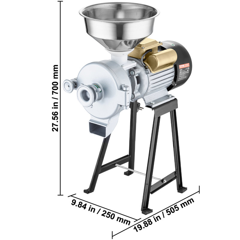 Moulin à grain 3000W, Argent argent