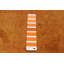 Tapis orange clair en laine noué à la main de conception unique 5 pi 1 po x 7 pi 6 po