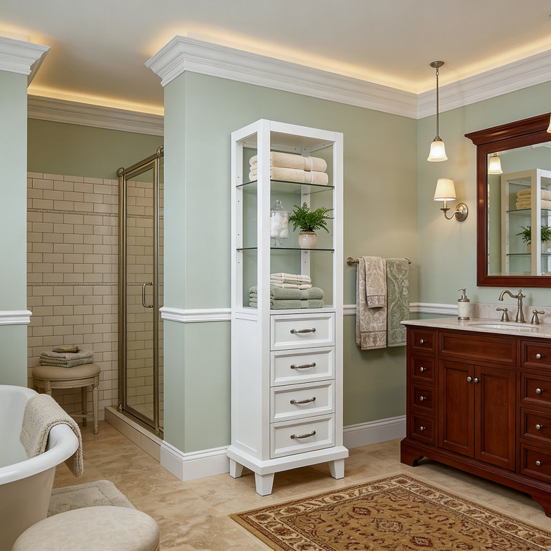 Freestanding Linen Cabinet