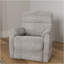 Fauteuil relevable moelleux en tissu colombe Lucie