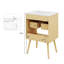 Armoire de meuble-lavabo 24 po avec lavabo, tiroir et tablette ouverte 24 po, maximise le rangement, bois massif et panneau de fibres à densité moyenne