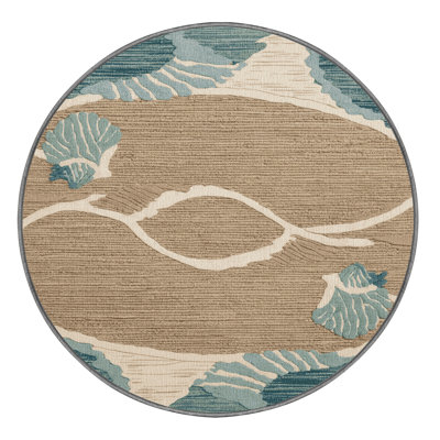 Washable Coastal Retreat Coastal Area Rug