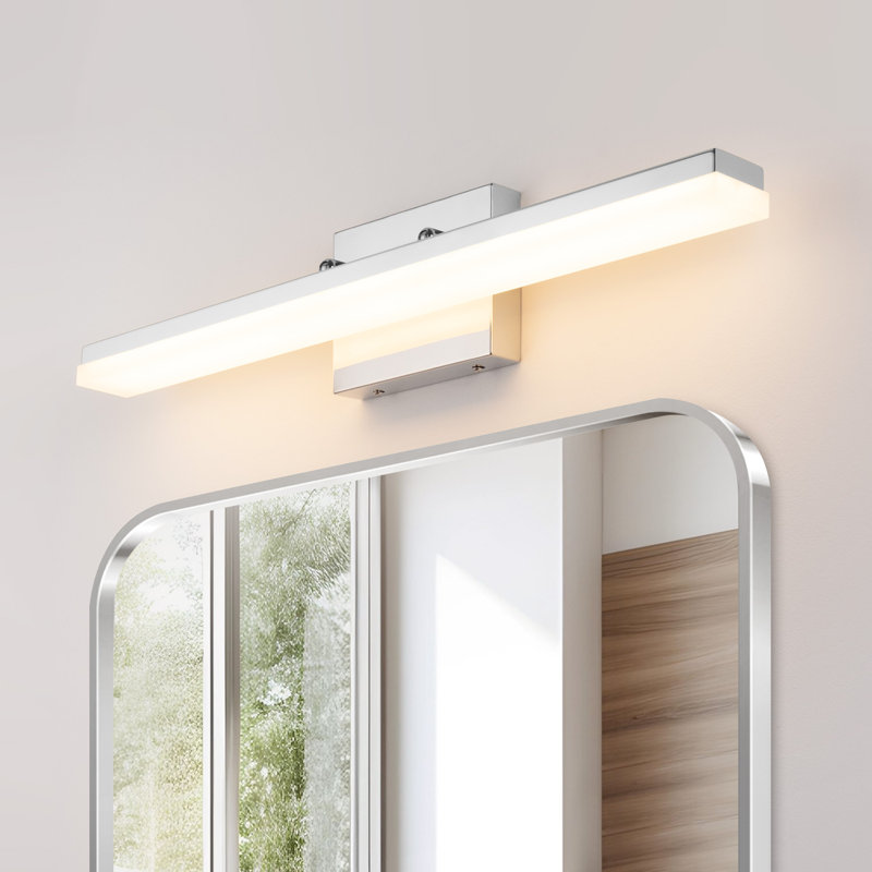 24'' Alfonzia 1-Light Dimmable LED 24W Bath Bar, Chromed, Warm White 3000K