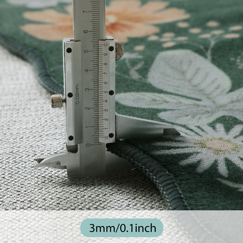 Tapis floral antidérapant doux antidérapant pour salon et chambre à coucher Floral, Rectangle 4pi x 6 pi