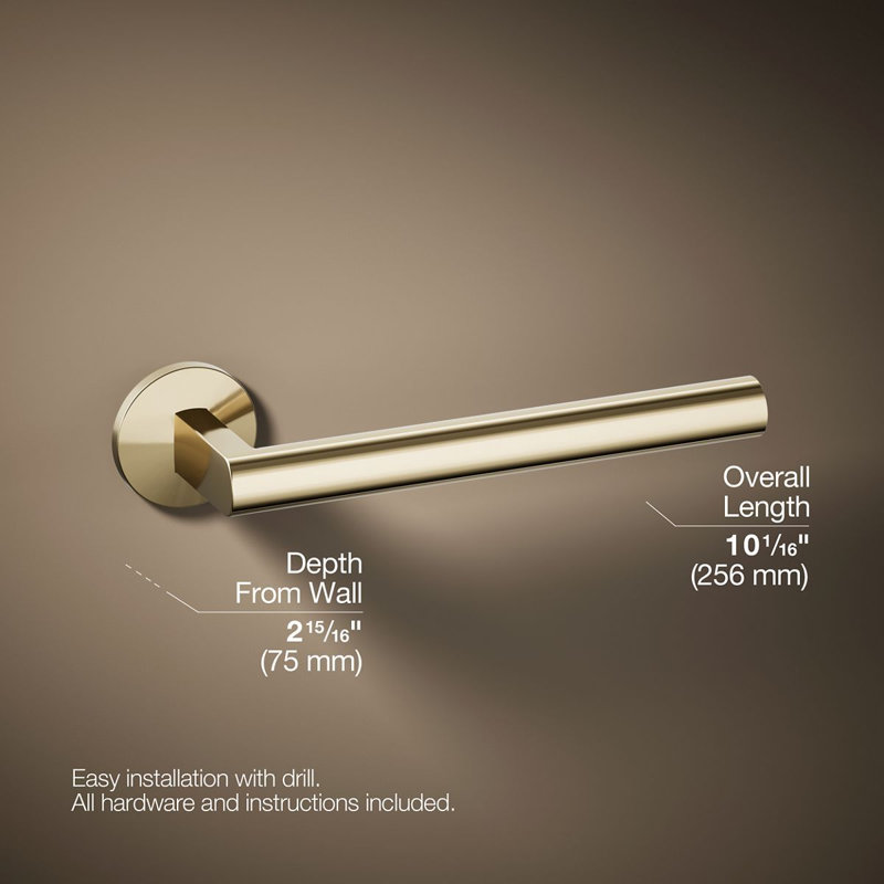 Components™ Towel Arm, Vibrant French Gold