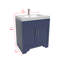 Ensemble de meuble-lavabo autoportant 30 po Aurilla en bleu marine avec plateau en quartz de Carrare blanc Aurilla-1377592122-1488533895