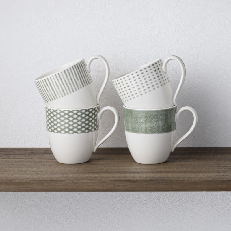 Noritake Hammock Assorted Mugs, 15 oz., Green