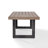 Laderrian Rectangular Wood Metal Outdoor Coffee Table , 48'' in. W 24'' in. D