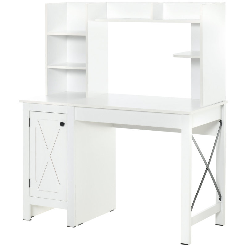 Bureau d'ordinateur de style campagnard, Blanc