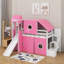 Lit mezzanine simple avec tente et tour
