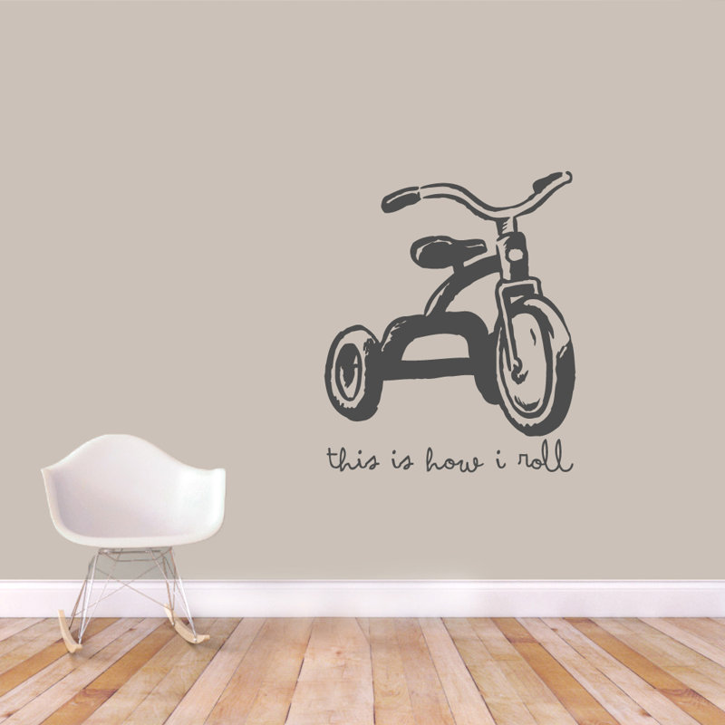 Décalcomanie murale "this is how i roll i", Gris foncé