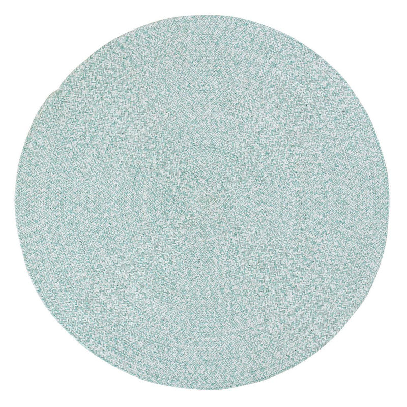 Tapis turquoise / blanc Rustica Farmhouse, Rond 4 pi