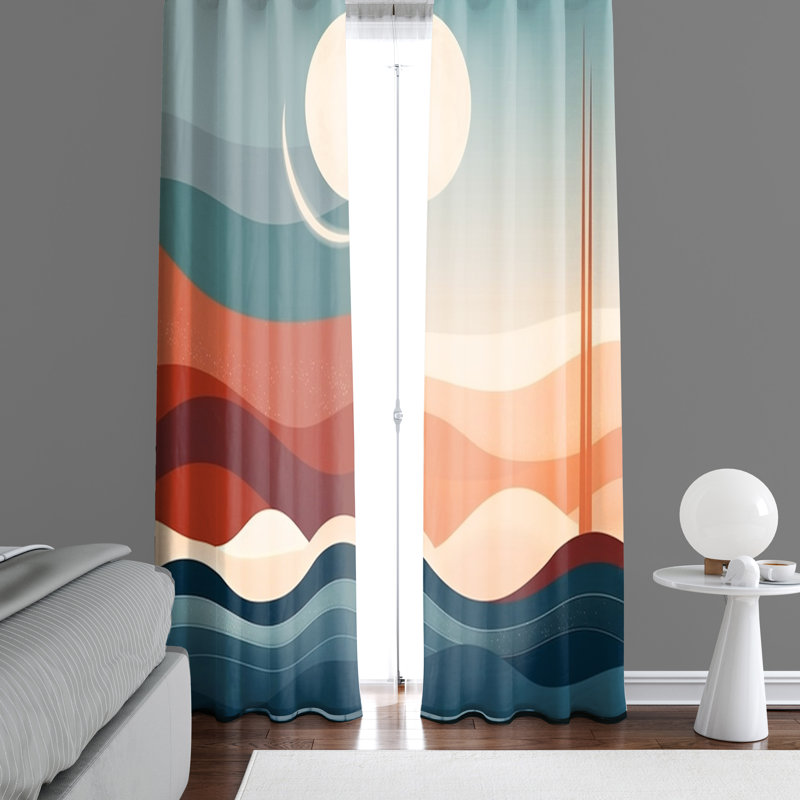 Paire de rideaux semi-transparents en polyester Beyhan, L 40 po x L 52 po