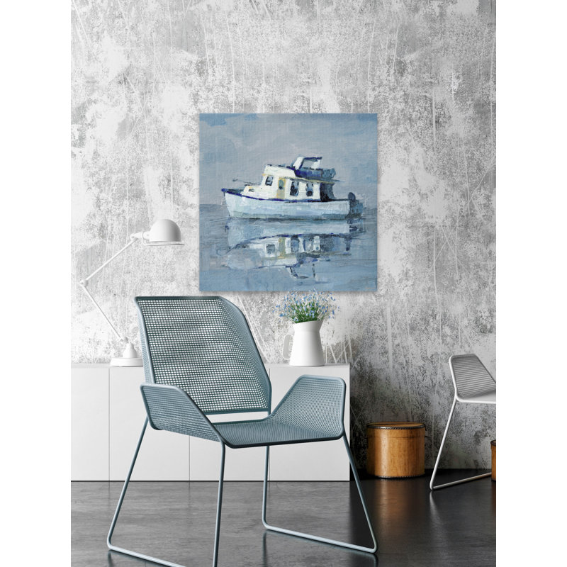 Fishing Trawler by Parvez Taj - Wrapped Canvas Painting, 20 cm H x 20 cm W