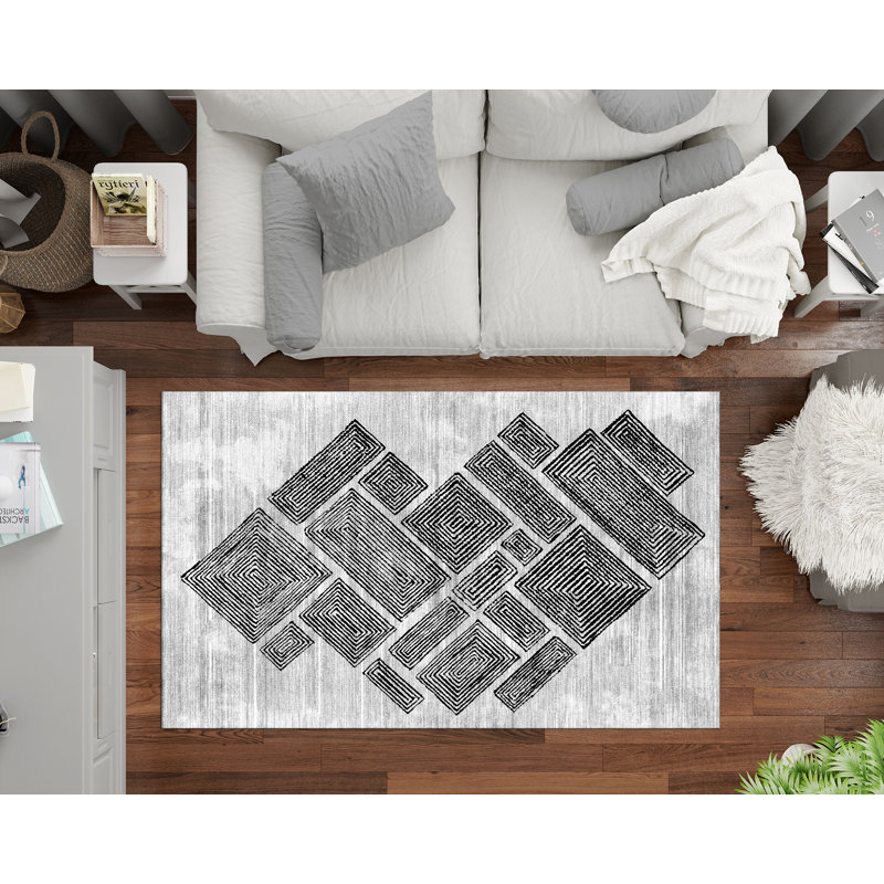 Orkanger Abstract Area Rug, Rectangle 120 x 180cm