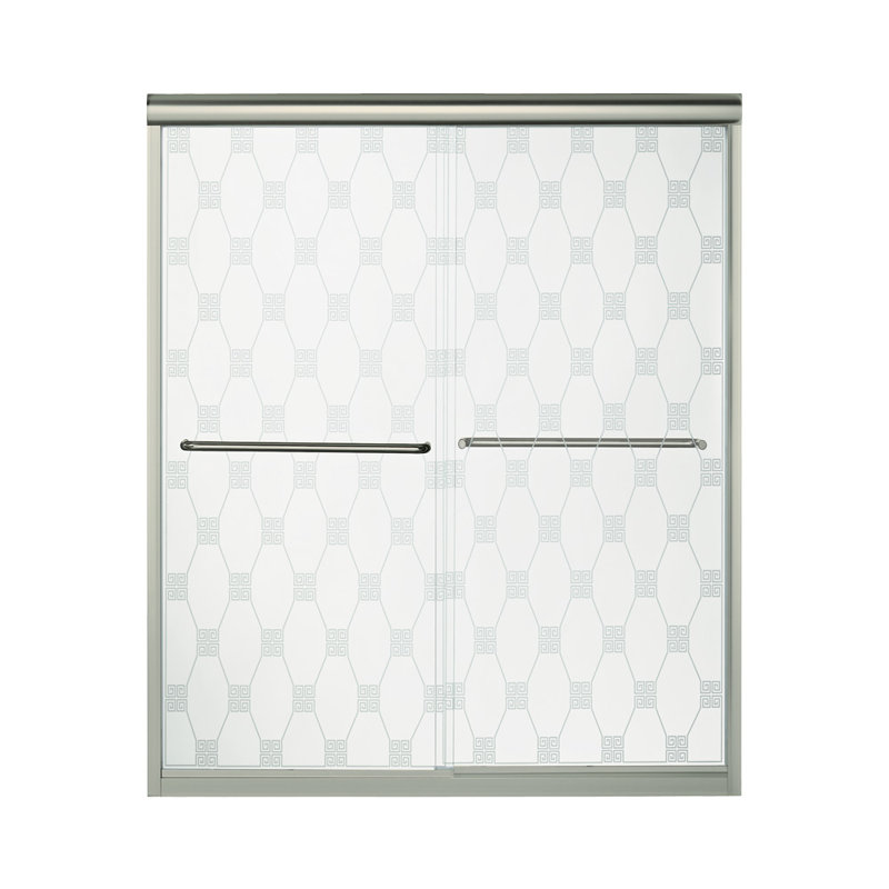 Porte de douche à dérivation 59,63 "x 70,08" Finesse, Nickel
