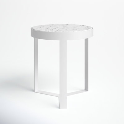 Megara 18'' Marble Outdoor Side Table