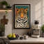 Leopard Portrait Geometric - Wrapped Canvas-999284442-999284454