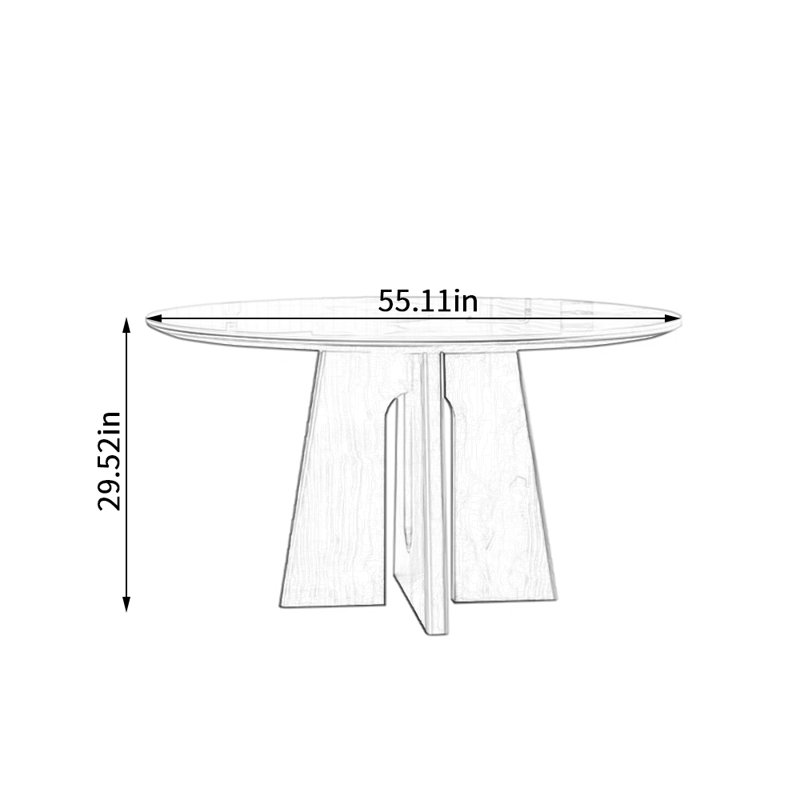 Table ronde Durable, H 29,52 po x L 55,11 po x l 55,11 po