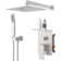 10-inch Dual Function Complete Shower System with Rough in-Valve