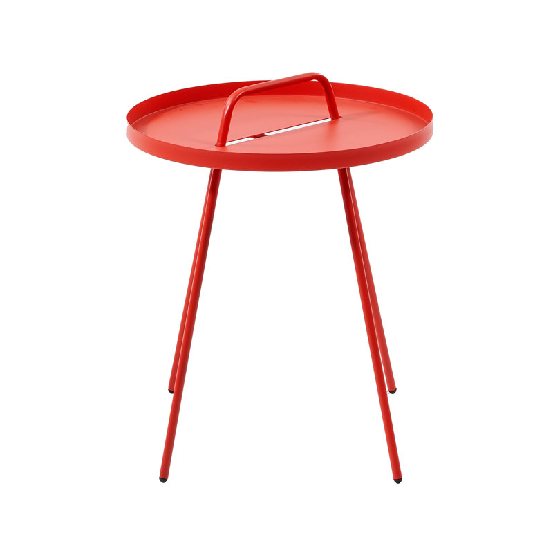 Bonner Round 44Cm L Side Table, Red