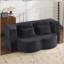 Grand canapé-lit pliable Boneless, futon en chenille avec mousse haute densité pour une utilisation polyvalente dans les salons et les chambres d'amis-1411562557