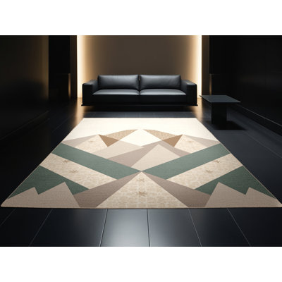 Machine Washable Pacchiana Global Inspired Moroccan Rug in Beige – Beige Binding