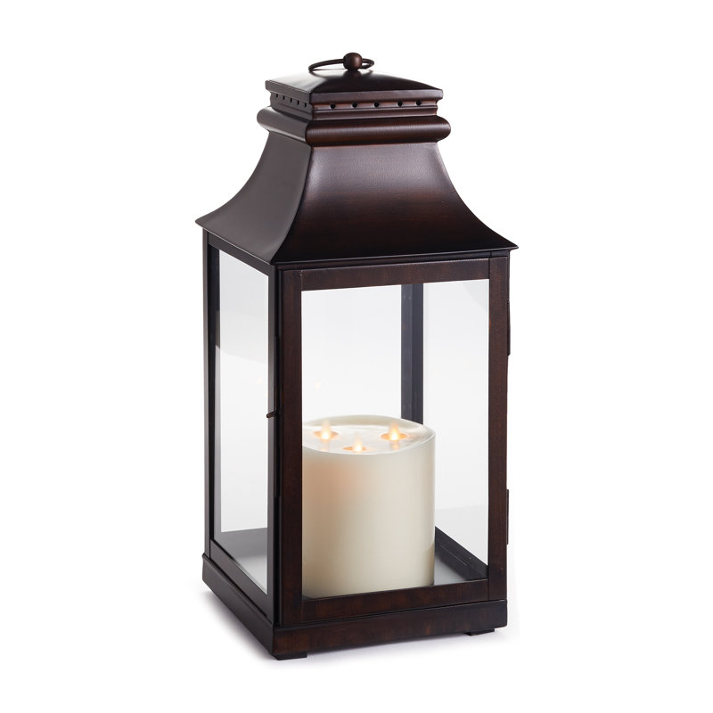 Idora Lantern, 21" H x 9.5" W x 9.5" D