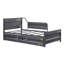 Lit de jour à structure en métal avec couchette en métal gris anthracite - panneaux encastrés Hauteur du colis, capacité de poids de 220 lb, structure simple, 95 lb
