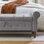 Banc de rangement capitonné à boutons de 62 po pour la chambre à coucher de 62 po, repose-pieds rembourré en tissu moderne, banc de fenêtre, accoudoirs roulés pour chambre à coucher, salon, vestibule-828203349