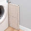 Panier à linge gris 100l avec couvercle et sacs amovibles, PE, cadre thermolaqué, désencombrer votre espace domestique