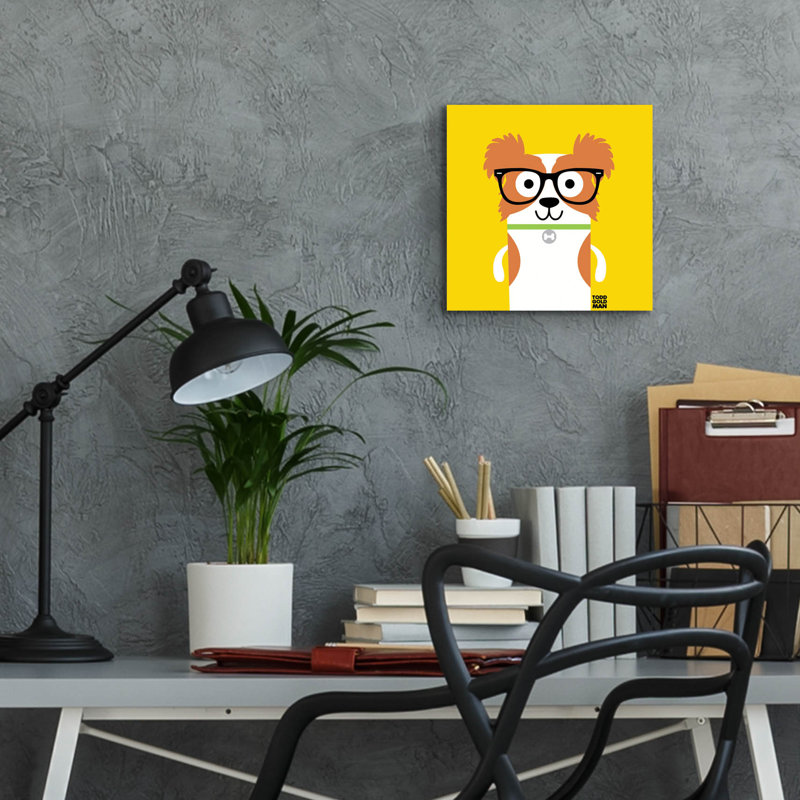 «Bow Wow Papillon» par Todd Art, H 12 po x l 12 po x P 0,13 po