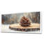 Pinecone In A Winter On A Wood Slide - Pinecone Wall Art-1712441270-1756917474