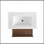 Meuble-lavabo mural 30 po brun rougeâtre avec tiroirs à fermeture en douceur, durable et élégant