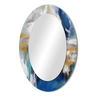 Radiant Muse Emergence IV - Gold Oval Wall Mirror Decor