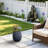 12 in. Medium Navy Blue(Upgraded Interior) Concrete Tall Round Planter / Pot Modern Design Planter with Drainage Hole-783520395-783520390
